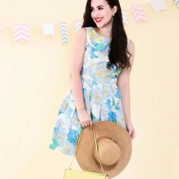 Dorothy Perkins | Dresses | Dorothy Perkins Sleeveless Retro Floral Print  Midi Dress Sz 4 | Poshmark